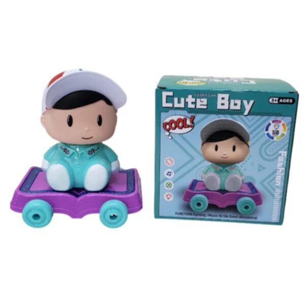 Cute Boy Slide with Light | Cute Boy Toy | Best Quality Toy For KIds - Random Color