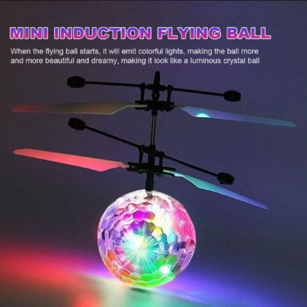 Hand Control Flying Ball with Motion Sensors, 3D Lights, Gravity Sensor, Multi Infrared Induction RC LED Light Helicopter Toy, USB Rechargeable Crystal Ball, Luminous Colorful Hovering Flying Ball for Boys and Girls, Indoor/Outdoor Kids Toy Rs 732