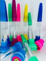 4-in-1 Pen with Stamp, Bubbles, Light, and Writing Function – Fun Creative Multi-Use Pen for Kids, Arts, Crafts, and School Supplies – Premium Quality, Imported, Available in 6 Colors with Bubble Container and Red Light (Random Color - Image 2