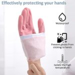 Long Reusable Dishwashing Gloves with Warm Fleece Lining – Extra Long Waterproof Rubber Cleaning Gloves, Anti-Slip, Heat Resistant for Kitchen, Laundry, and Household Use (Random Color) Rs 33