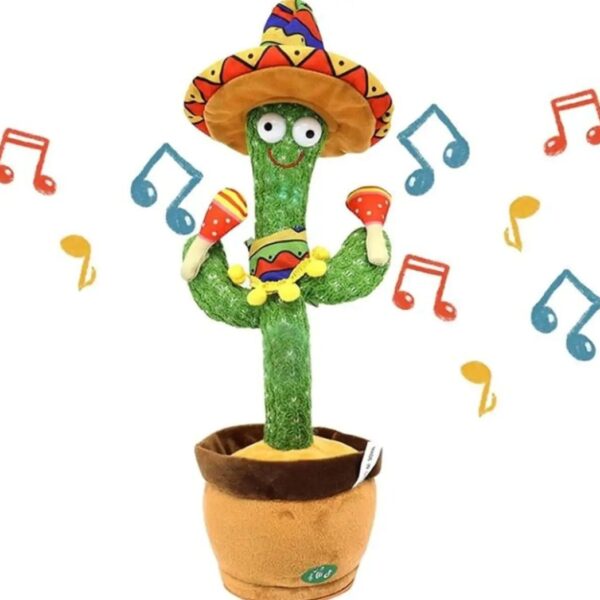Rechargeable Cute Dancing Cactus Toy for Kids | Talking Dancing Shaking & Talk Back with Lights | Happy Birthday Gift (With Box)