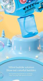 Children’s Handheld Porous Electric Bubble Gun with Lights & Music – Automatic Mess-Free Bubble Blower with Bottle Fix System for Indoor/Outdoor Play, Pool Parties, Birthdays & Special Events (Random Color) - Image 4